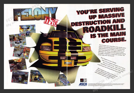 1997 Felony 11-79 Video Game Print Advertisement (2 Pages)