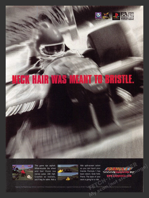 1997 Formula 1 Video Game Print Advertisement