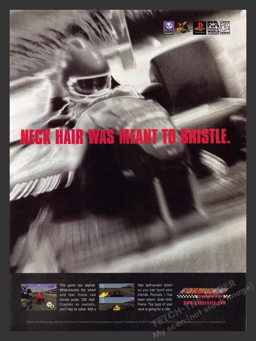 1997 Formula 1 Video Game Print Advertisement