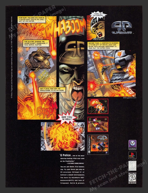 1997 G. Police Video Game Print Advertisement