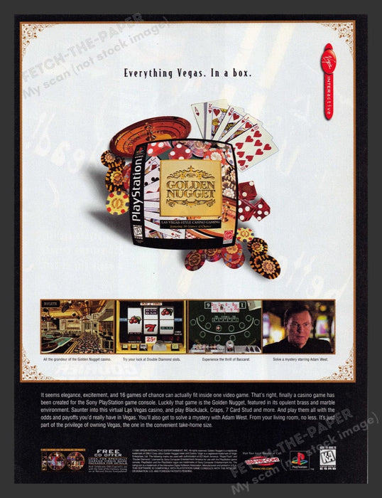 1997 Golden Nugget Video Game Print Advertisement