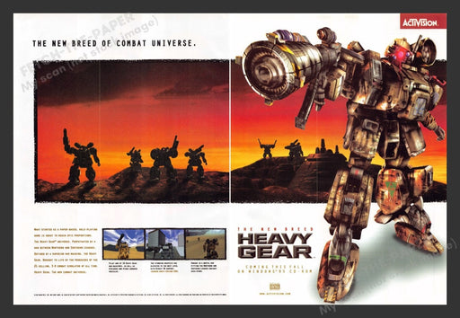 1997 Heavy Gear: The New Breed Video Game Print Advertisement (2 Pages)
