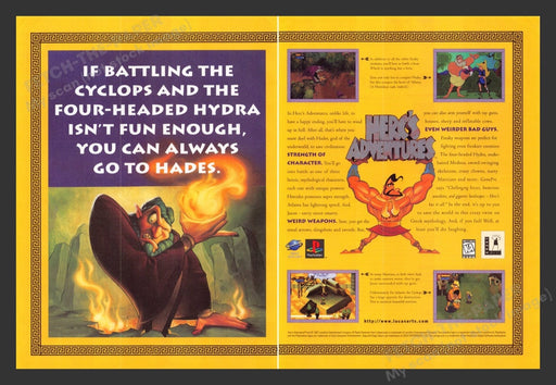 1997 Herc's Adventures Video Game Print Advertisement (2 Pages)