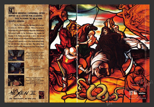 1997 Hexen II: The Beginning of the Dead Video Game Print Advertisement (2 Pgs)