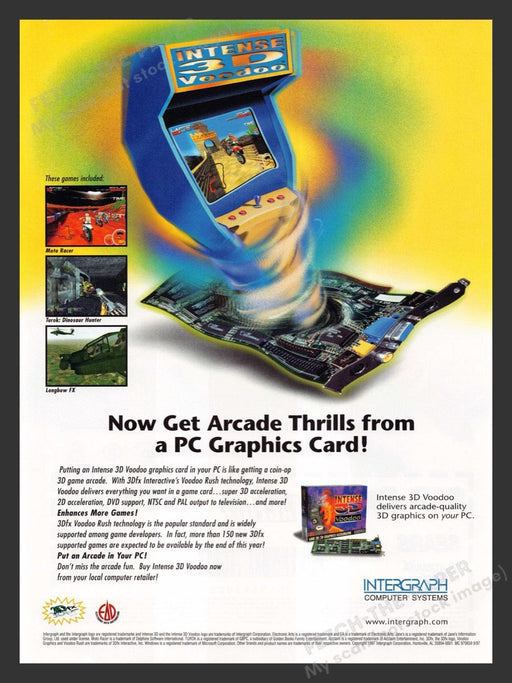 1997 Intense 3D Voodoo Video Game Print Advertisement
