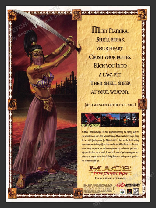 1997 Mace: The Dark Age Video Game Print Advertisement