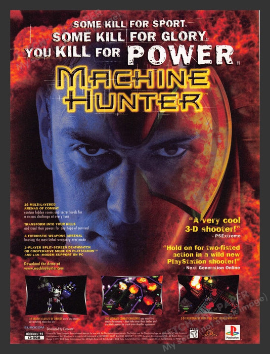 1997 Machine Hunter Video Game Print Advertisement