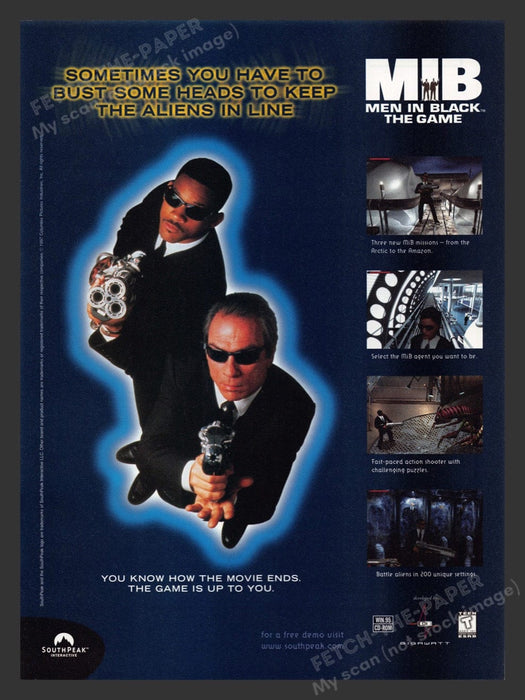1997 MIB Men in Black Video Game Print Advertisement