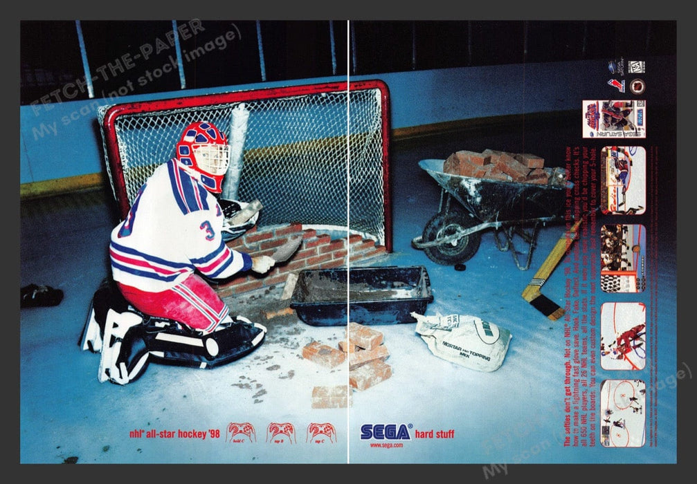 1997 NHL All-Star Hockey '98 Video Game Print Advertisement (2 Pages)