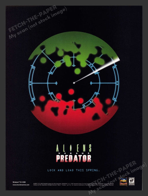 1998 Aliens versus Predator "Lock and Load" Video Game Print Advertisement