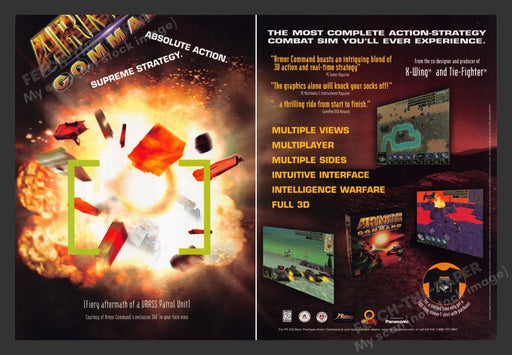1998 Armor Command "Absolute Action" Video Game Print Advertisement (2 Pages)