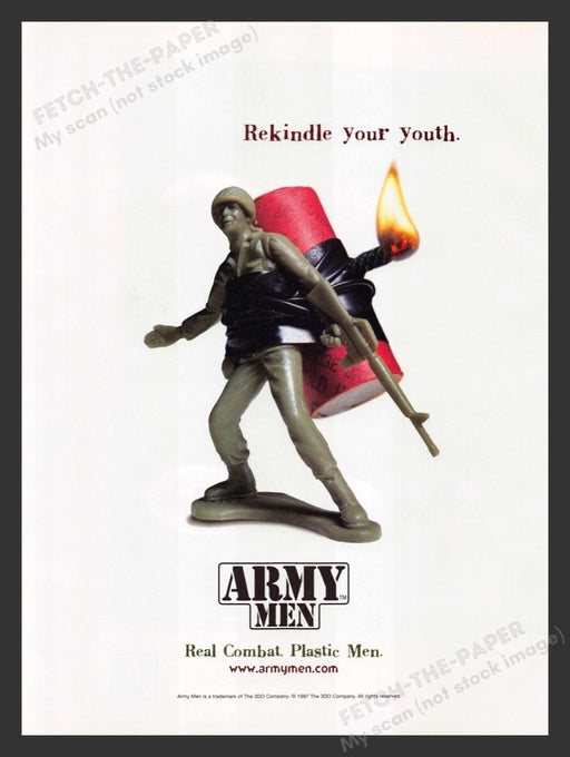 1998 Army Men "Rekindle your youth!" Video Game Print Advertisement