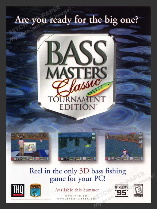 1998 Bass Masters Classic Tournament Edition Video Game Print Advertisement