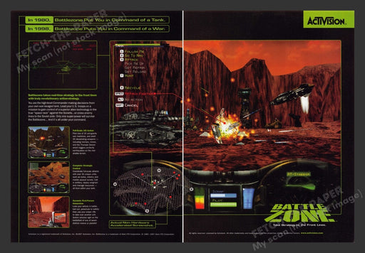 1998 Battle Zone Video Game Print Advertisement (2 Pages)