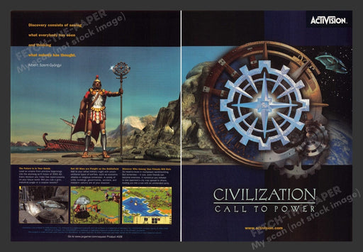 1998 Civilization: Call to Power Video Game Print Advertisement (2 Pages)