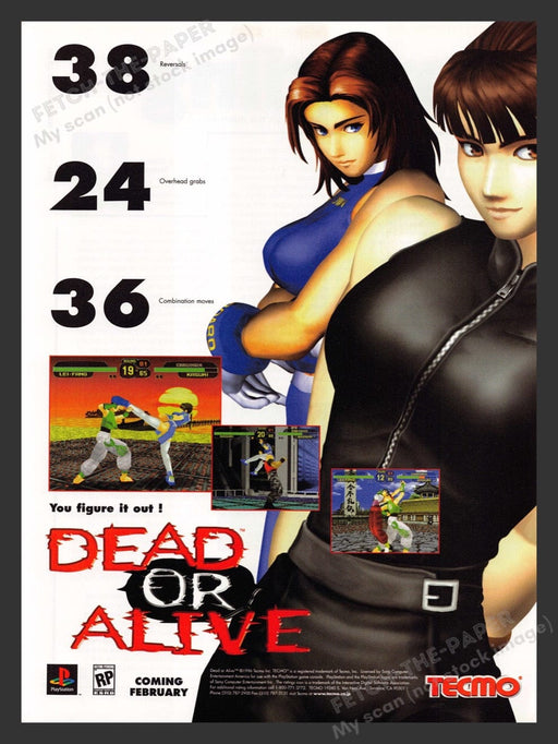 1998 Dead or Alive Fighting Girls Video Game Print Advertisement