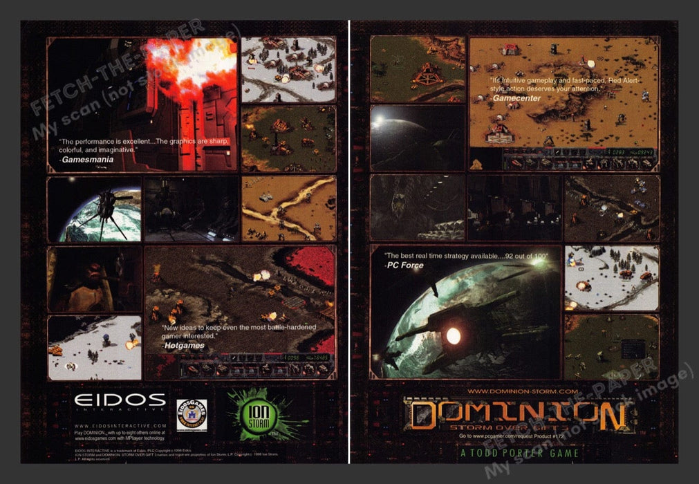 1998 Dominion: Storm Over Gifts Video Game Print Advertisement (2 Pages)