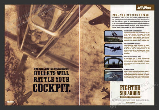 1998 Fighter Squadron Video Game Print Advertisement (2 Pages)