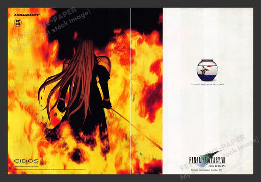 1998 Final Fantasy VII Loved Ones Video Game Print Ad (2 pgs) Fetch the Paper!