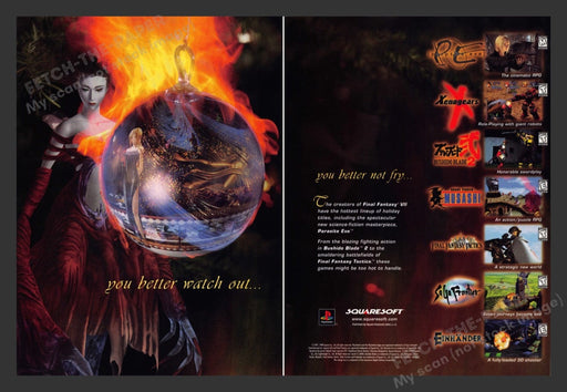 1998 From the Creators of Final Fantasy Video Game Print Advertisement (2 Pages)
