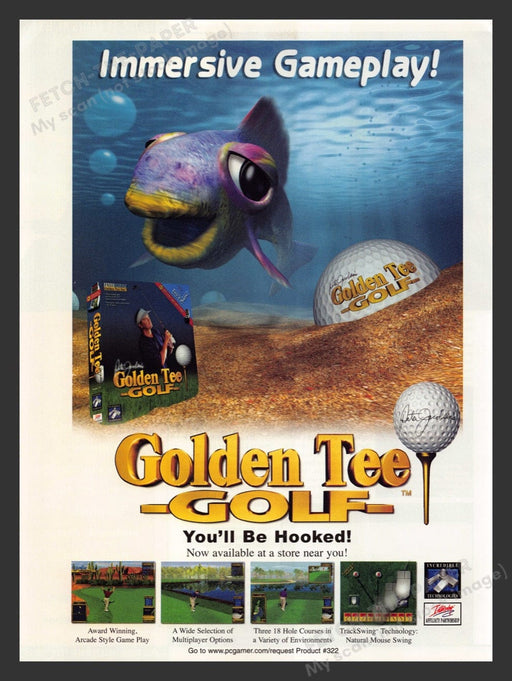 1998 Golden Tee Golf Video Game Print Advertisement