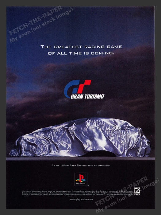 1998 Gran Turismo "To be unveiled" Video Game Print Advertisement