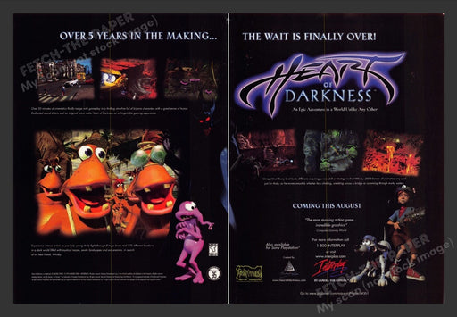 1998 Heart of Darkness Video Game Print Advertisement (2 Pages)