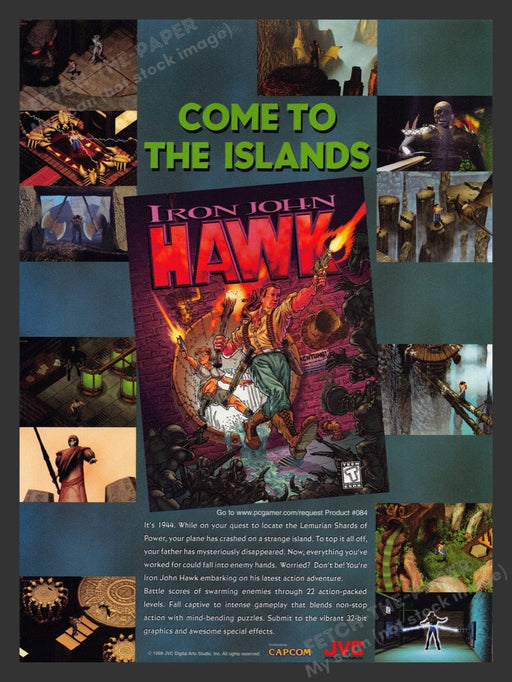 1998 Iron John Hawk Video Game Print Advertisement