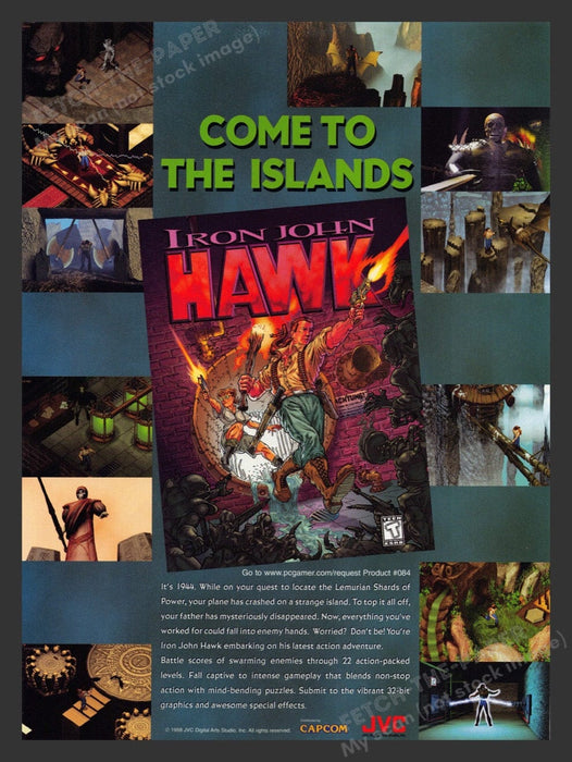 1998 Iron John Hawk Video Game Print Advertisement