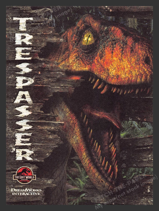 1998 Jurassic Park: The Lost World "Trespasser" Video Game Print Advertisement