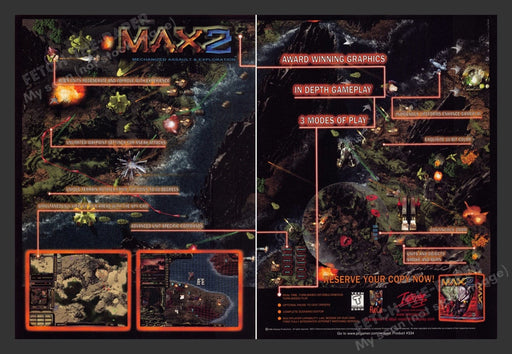 1998 Max 2 Video Game Print Advertisement