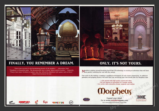 1998 Morpheus Expand Your Mind Video Game Print Advertisement (2 Pages)