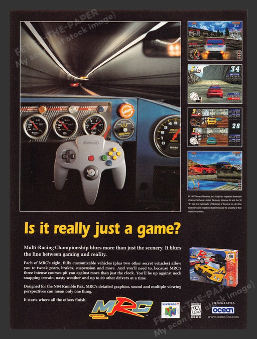1998 MRC Multi-racing Championship Video Game Print Advertisement