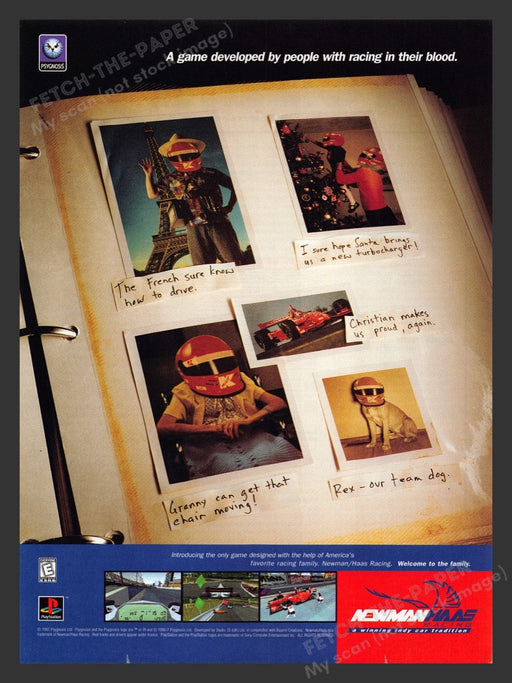 1998 Newman / Haas Racing Video Game Print Advertisement