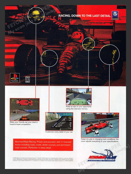 1998 Newman Haas Racing Video Game Print Advertisement