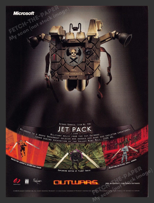 1998 Outwars Jet Pack Video Game Print Advertisement