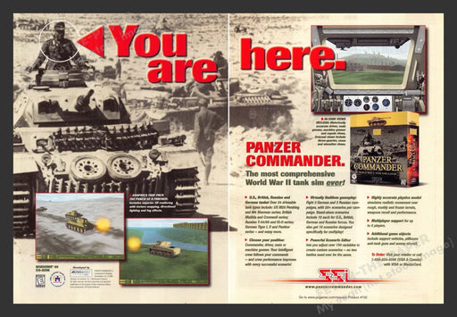 1998 Panzer Commander Video Game Print Advertisement (2 Pages)