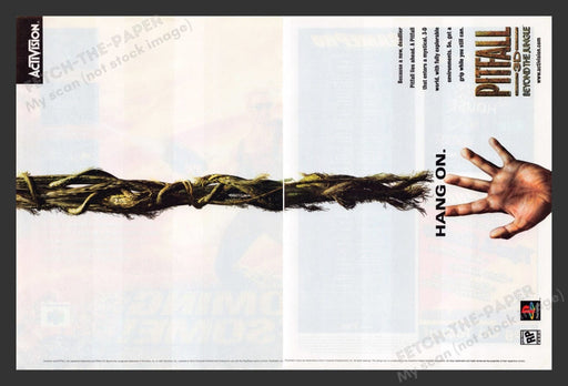 1998 Pitfall 3D Beyond the Jungle Video Game Print Advertisement (2 Pages)
