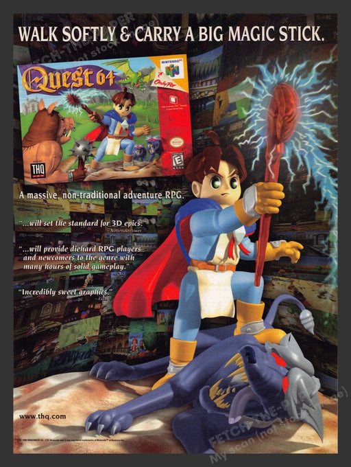 1998 Quest 64 Video Game Print Advertisement