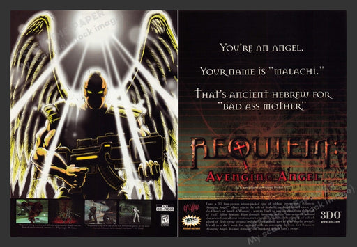 1998 Requiem: Avenging Angel Video Game Print Advertisement (2 Pages)