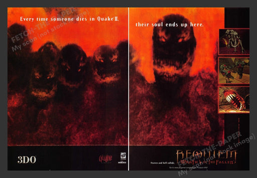 1998 Requiem: Wrath of the Fallen Video Game Print Advertisement (2 Pages)