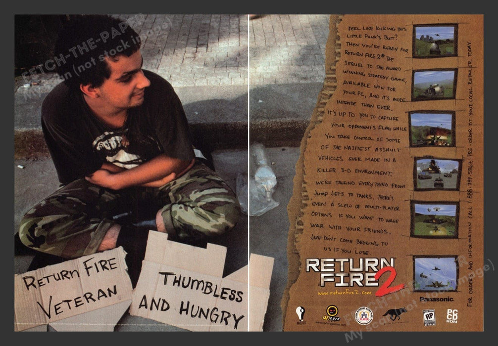 1998 Return Fire 2 Video Game Print Advertisement (2 Pages)
