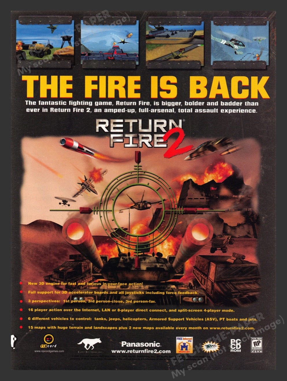 Fire Fetch 1998 Return Fire 2 Video Game Print Advertisement — Fetch-the-Paper