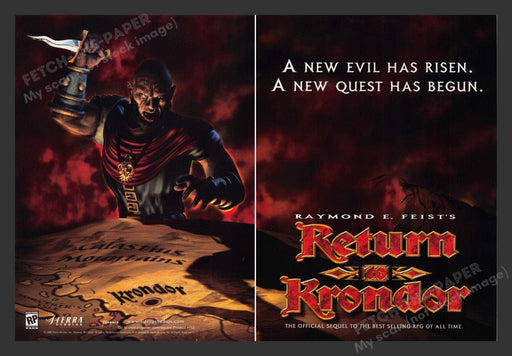 1998 Return to Krondor Video Game Print Advertisement (2 Pages)