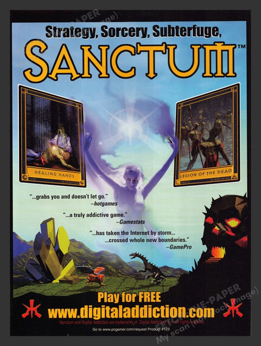 1998 Sanctum Video Game Print Advertisement