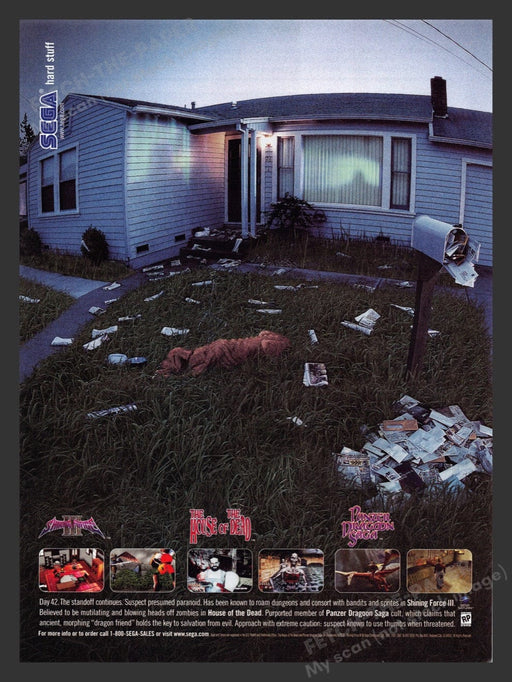 1998 Sega Games Day 42 Isolation Standoff Video Game Print Advertisement