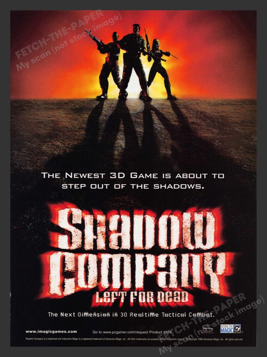 1998 Shadow Company: Left for Dead Video Game Print Advertisement