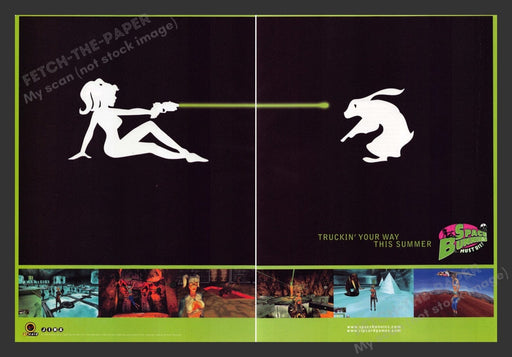 1998 Space Bunnies Must Die Silhouette Video Game Print Advertisement (2 Pages)