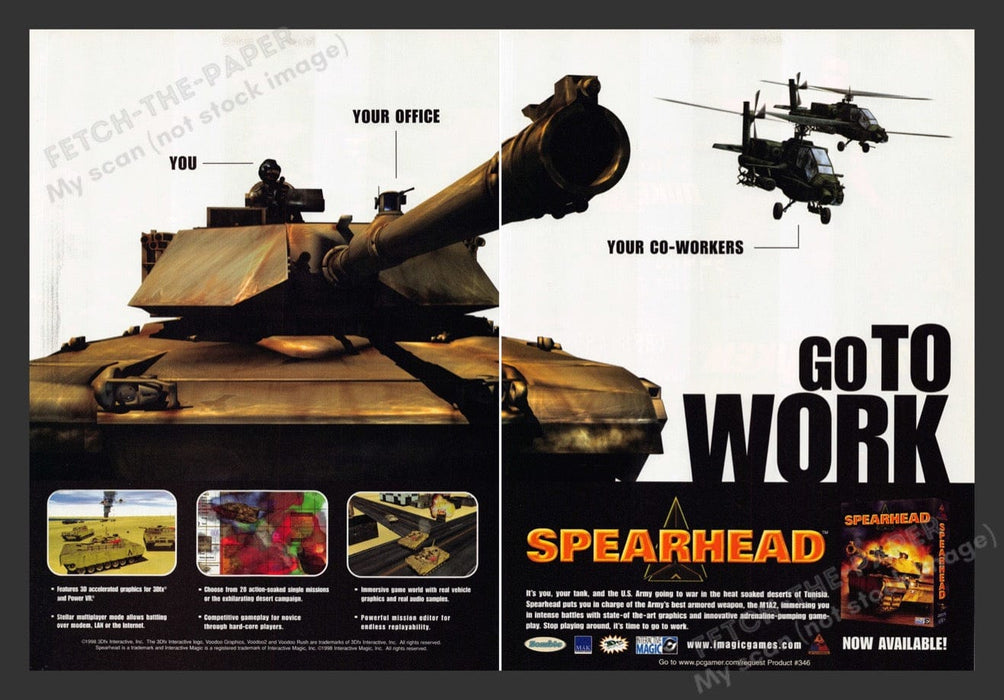 1998 Spearhead Video Game Print Advertisement (2 Pages)