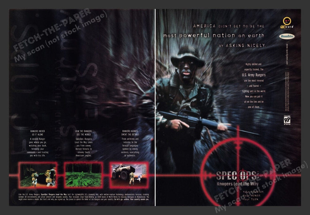 1998 Spec Ops: Rangers Lead the Way Video Game Print Advertisement (2 Pages)